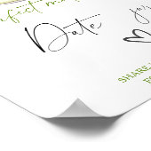 Matcha-thee bruiloft feest date nacht ideeën poster (Hoek)