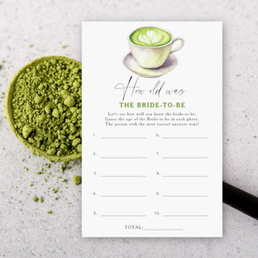 Matcha thee Hoe oud was de bruid om te spelen