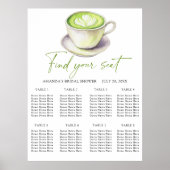 Matcha thee Trouwstoel kaart Poster (Voorkant)