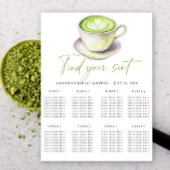 Matcha thee Trouwstoel kaart Poster