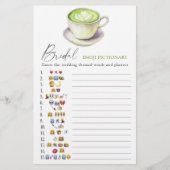 Matcha thee Vrijgezellenfeest emoji pictionary (Voorkant)