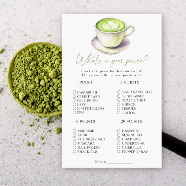 Matcha thee Wat zit er in je tas spel (Creator heeft geüpload)