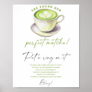 Matcha theebruidssluiting Zet een ring om het spel Poster