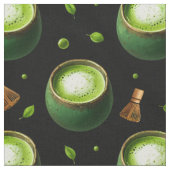 Matcha Theezeamloos Patroon Stof (Close Up)
