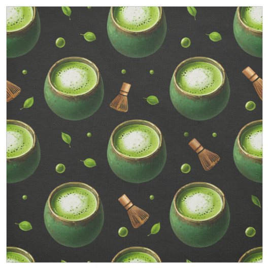 Matcha Theezeamloos Patroon Stof (Swatch)