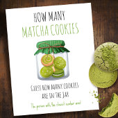 Matcha Thema Feestspel Hoeveel Koekjes Bord Poster