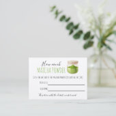 Matcha Thema Feestspel Raadkaart Plaatskaartje (Staand voorkant)
