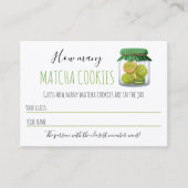 Matcha Theme Party Game Guessing Card Plaatskaartje (Voorkant)