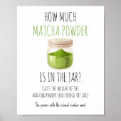 Matcha Theme Party Game Sign Poster (Voorkant)