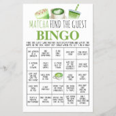 Matcha Vind de Gast Bingo Spelkaart Flyer (Voorkant)