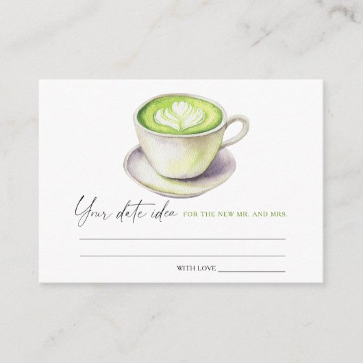 Matcha Vrijgezellenfeest Datum nacht ideeën Datum Informatiekaartje (Voorkant)