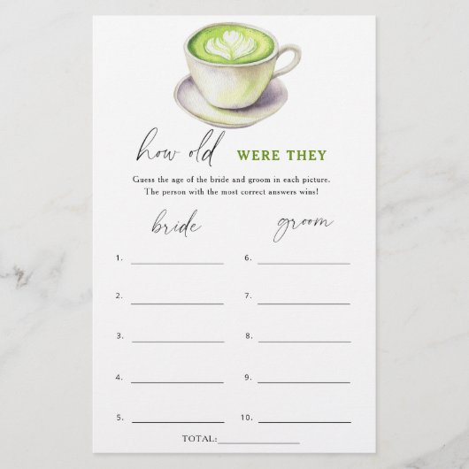 Matcha vrijgezellenfeest Hoe oud waren ze? (Voorkant)