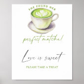 Matcha vrijgezellenfeest Liefde is zoet neem een t Poster (Voorkant)