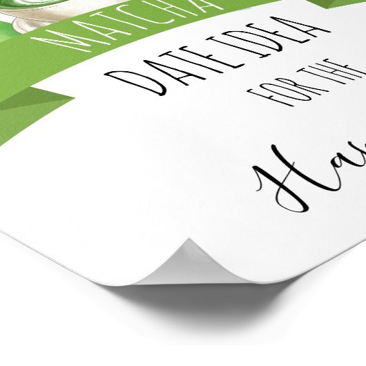 Matcha Wedding Shower Sign Poster (Hoek)