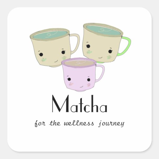 Matcha Wellness Reis Ronde Sticker (Voorkant)