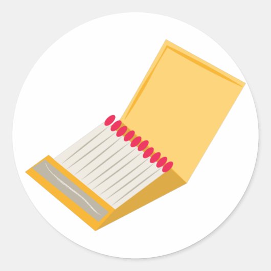 Matchboek Ronde Sticker (Voorkant)