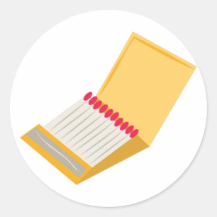 Matchboek Ronde Sticker