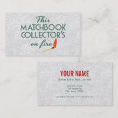 Matchbook Collector Visitekaartje (Voorkant / Achterkant)