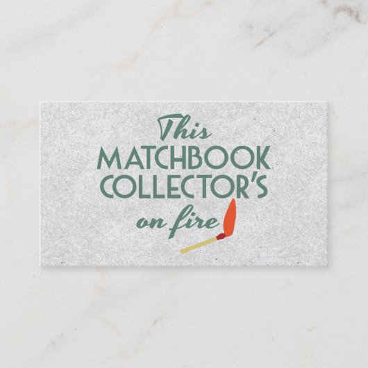 Matchbook Collector Visitekaartje (Voorkant)