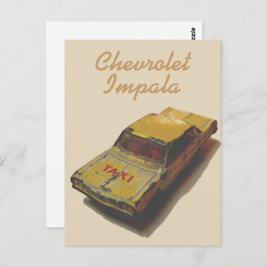  MatchBox Gele Cab Briefkaart (Voorkant / Achterkant)