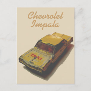  MatchBox Gele Cab Briefkaart