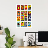 Matchbox Label Collage Tamil Oude Typografie Poster (Thuiskantoor)