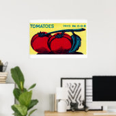 Matchbox Wall Art Vintage Indian Tomato Label Poster (Thuiskantoor)