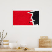 Matchbox Wall Art Vintage Man Smoking Cigarette Poster (Keuken)