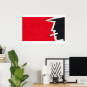 Matchbox Wall Art Vintage Man Smoking Cigarette Poster (Thuiskantoor)