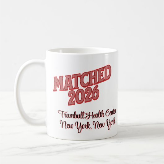 Matched 2026 Personalized Residency Match Day Gift Koffiemok (Links)