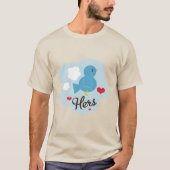Matchen Hers Love Bird Baseball T-shirt (Voorkant)