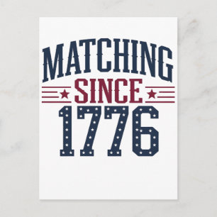Matchen sinds 1776 250ste verjaardag 4 juli feestdagenkaart