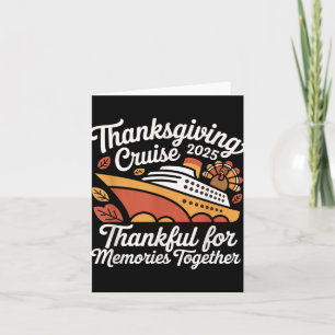 Matching Autumn Cruise Squad Familie Thanksgiving  Kaart