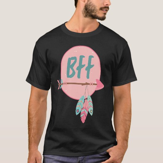 Matching Bff Best Friends Forever Girls Boho Match T-shirt (Voorkant)