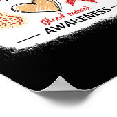 Matching Blood Cancer Awareness Peace Love Cure BL Poster (Hoek)