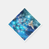 Matching Blue Dove Peace-kerstcocktail Servet (Hoek)