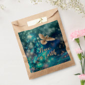 Matching Blue Dove Peace Kerstmis Bedankzakje (Gezegeld)