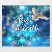 Matching Blue Dove Peace Kerstmis Bier Etiket (Enkel label)