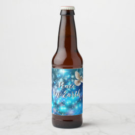 Matching Blue Dove Peace Kerstmis Bier Etiket
