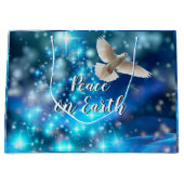 Matching Blue Dove Peace Kerstmis Groot Cadeauzakje (Voorkant)