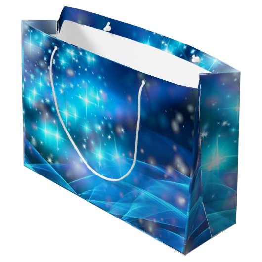 Matching Blue Dove Peace Kerstmis Groot Cadeauzakje (Achterkant Gekanteld)