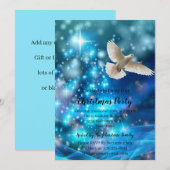 Matching Blue Dove Peace Kerstmis Kaart (Voorkant / Achterkant)