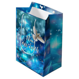 Matching Blue Dove Peace Kerstmis Medium Cadeauzakje