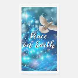Matching Blue Dove Peace Kerstmis Servet