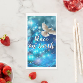 Matching Blue Dove Peace Kerstmis Servet