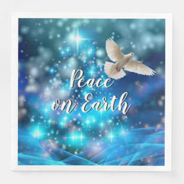 Matching Blue Dove Peace Kerstmis Servet