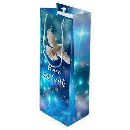 Matching Blue Dove Peace Kerstmis Wijn Cadeautas