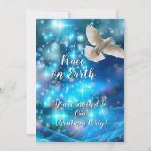 Matching Blue Dove Peace-kerstparty Kaart (Voorkant)