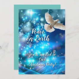 Matching Blue Dove Peace-kerstparty Kaart