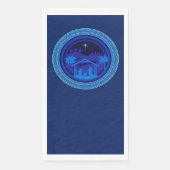 Matching Blue Natitivity Kerstmis Servet (Voorkant)